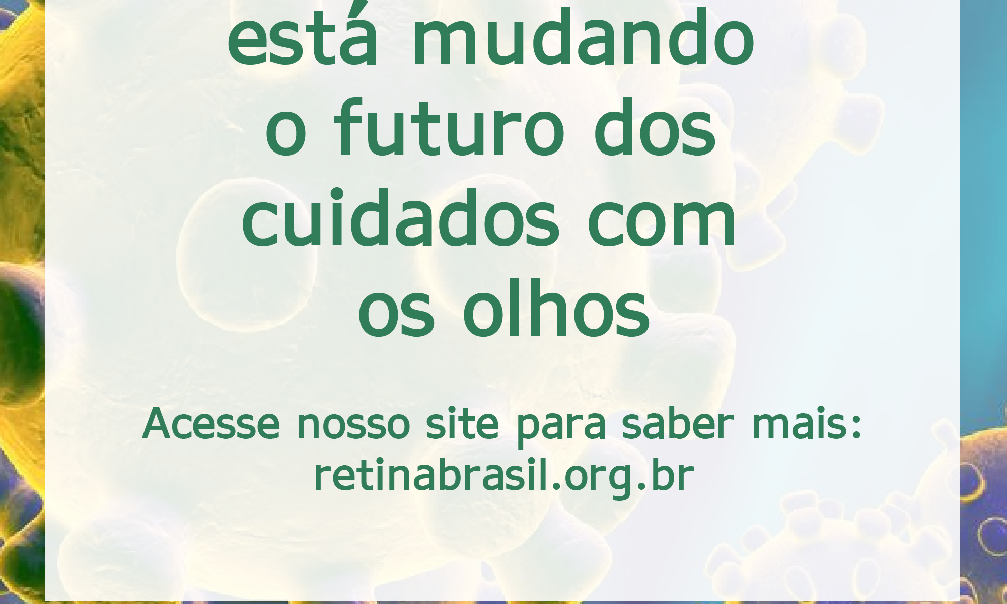 #PraCegoVer imagem de divulgação com fundo ilustrativo do Coronavírus e o título da notícia.