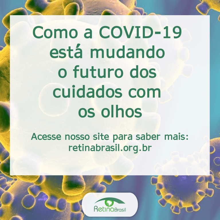 #PraCegoVer imagem de divulgação com fundo ilustrativo do Coronavírus e o título da notícia.