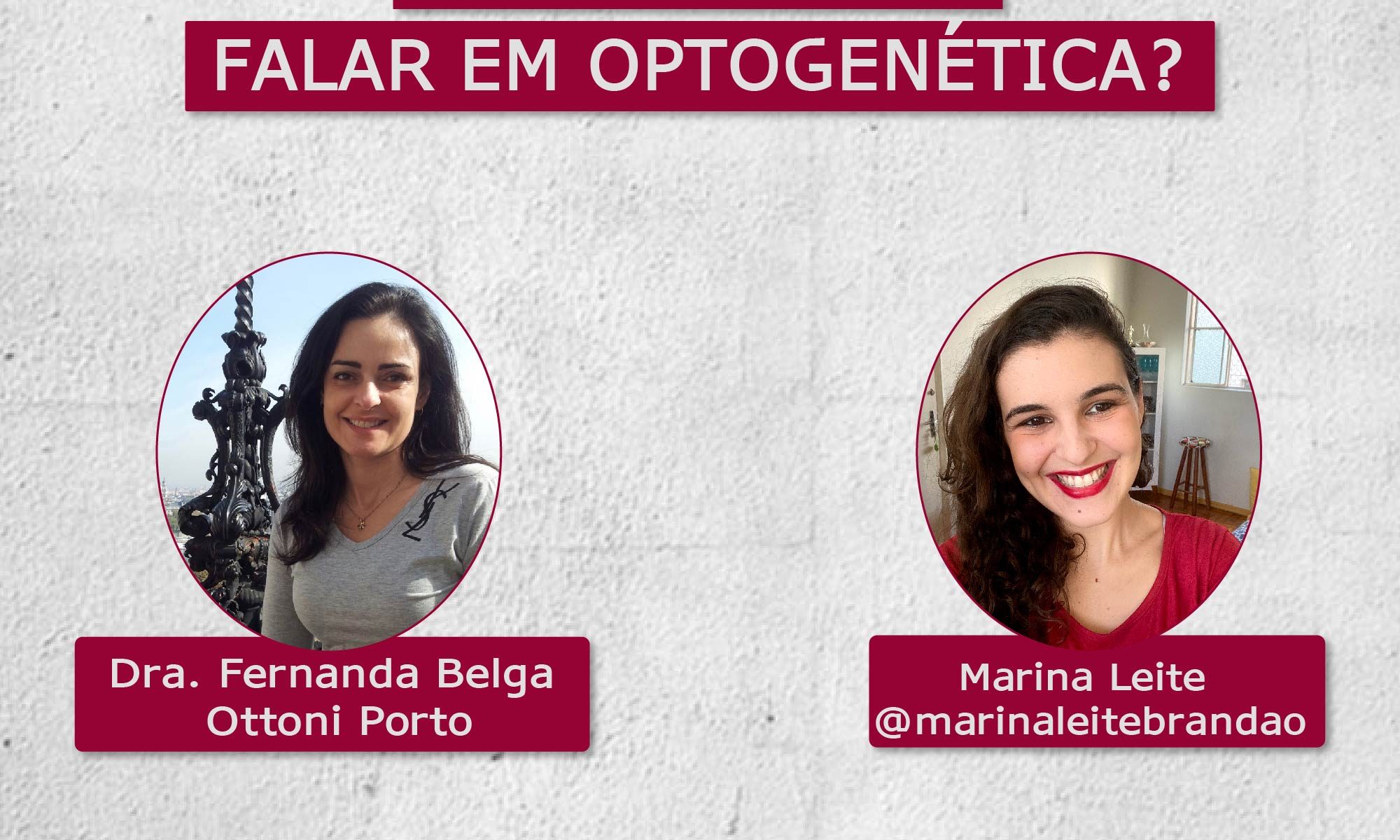  imagem de fundo cinza claro com as informações sobre a live e fotos dos participantes